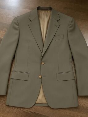 Hart Schaffner Marx Olive Green Two-Button Sport Coat